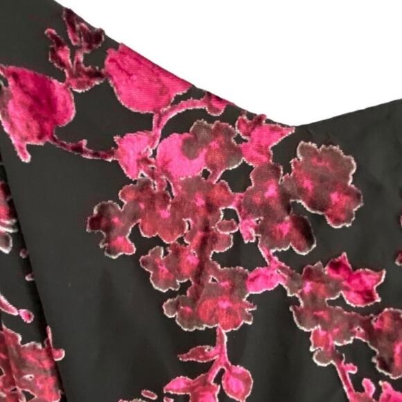 Torrid 16 Dress Retro Cocktail Plus Semi Formal Velvet Burnout Babydoll Dress - Picture 4 of 17